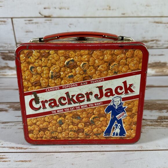 CRACKER JACK metal LUNCHBOX & THERMOS vintage ALLADIN - Picture 6 of 7